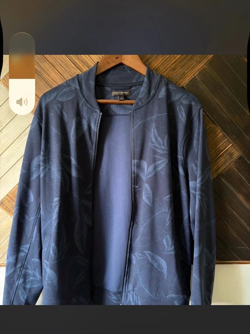 Banana Republic Navy Floral-Print Jacket